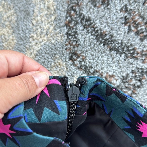 Kate Spade Saturday Pop Art Explosion Mini Skirt Green Hot Pink 00 - Picture 7 of 9